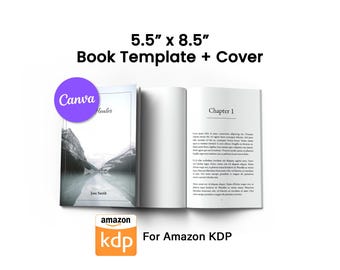5.5x8.5 Amazon KDP Book Template, Canva Book Interior (Digital Download)