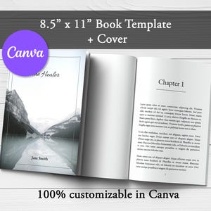 Plantilla de libro KDP de 8,5 x 11, interior de KDP, plantilla de libro de Canva, formato de libro, plantilla de libro, descarga digital para KDP, libro con fuentes Serif