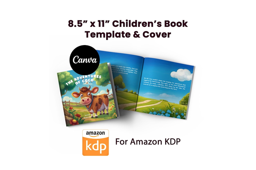 Canva Children's Book Template, Amazon KDP Book Interior 8.5x11 ...
