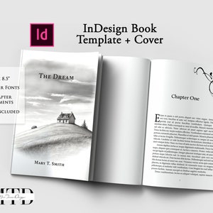 Plantilla de libro de Adobe Indesign, interior de Amazon KDP, plantilla de KDP para autoedición, plantilla de libro con serifa, plantilla de libro de Amazon KDP de 5,5" x 8,5"