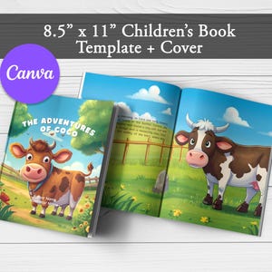 Livre pour enfants modèle Canva KDP, intérieur KDP Canva, modèle KDP pour Canva, modèle de livre modifiable, intérieur de livre pour enfants 8,5 x 11