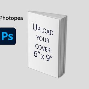 Modelsjabloon voor boeken | Paperback-mockup 6 x 9 | Eenvoudig PSD-boekmodel voor Bookstagram-marketing | Mockup van softcoversjabloon