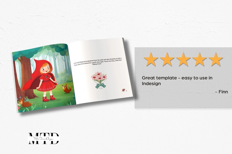 Plantilla de InDesign para libros infantiles – 8,5 x 8,5, Caperucita Roja (IDML e INDD) imagen 14