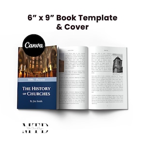 KDP book 6x9 template, KDP interior, Canva book template, mini book canva template, book template, Digital Download for KDP, Canva templates