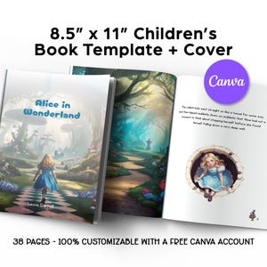 KDP Template Children&#39;s Book, KDP Interior Canva, KDP Template for Canva, Editable Book Template, Children&#39;s Book Interior 38 Pages 8.5 x 11