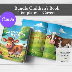Lot de livres pour enfants, modèle KDP Canva, intérieur Canvas KDP, modèle KDP pour Canva, modèle de livre modifiable, intérieur de livre pour enfants