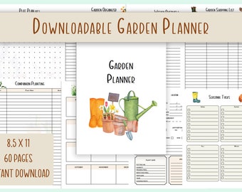 Agenda de jardin imprimable PDF : calendrier de plantation DIY et organisateur de jardin
