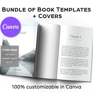 Bundle KDP book templates, KDP interior, Canva book template, book template Canva, modern book template, poem book template, book templates