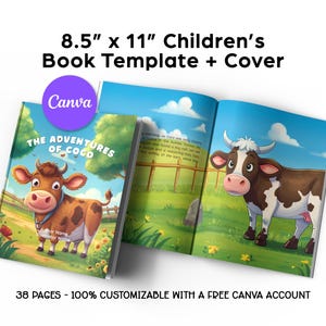 Canva KDP Template Children&#39;s Book, KDP Interior Canva, KDP Template for Canva, Editable Book Template, Picture Book Interior 8.5x11