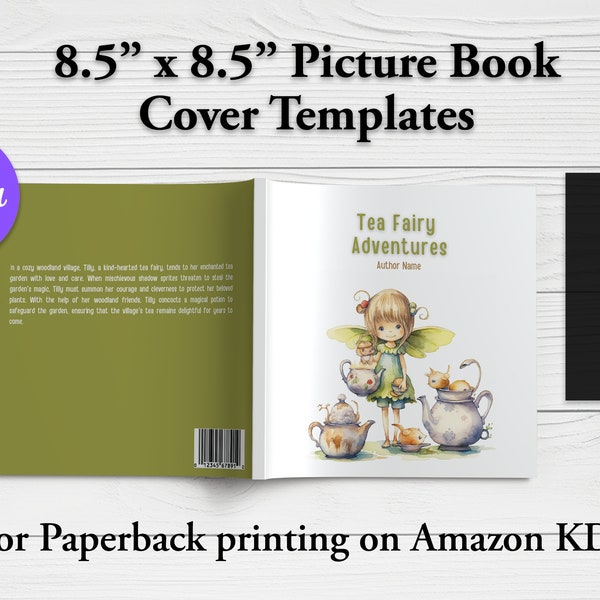 Canva Book Cover, KDP Cover Template Childrens Book, Paperback book cover, Book cover design, Premade book cover Picture book cover template