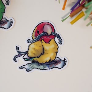 Lutino Lovebird sticker - premium waterproof die cut vinyl sticker | Cute bird stationary | Parrot sticker | Small Parakeet Stationary gift