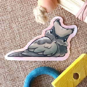 Great Eared Nightjar - premium waterproof die cut vinyl sticker | Cute bird sticker | Nocturnal Sticker