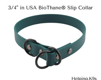 3/4" in Slip Collar Waterproof, Custom Collar, USA BioThane Slip Collar, Waterproof Dog Collar