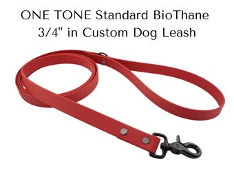 Custom BioThane Dog Leash 3/4" in : Waterproof, Handmade, USA Made