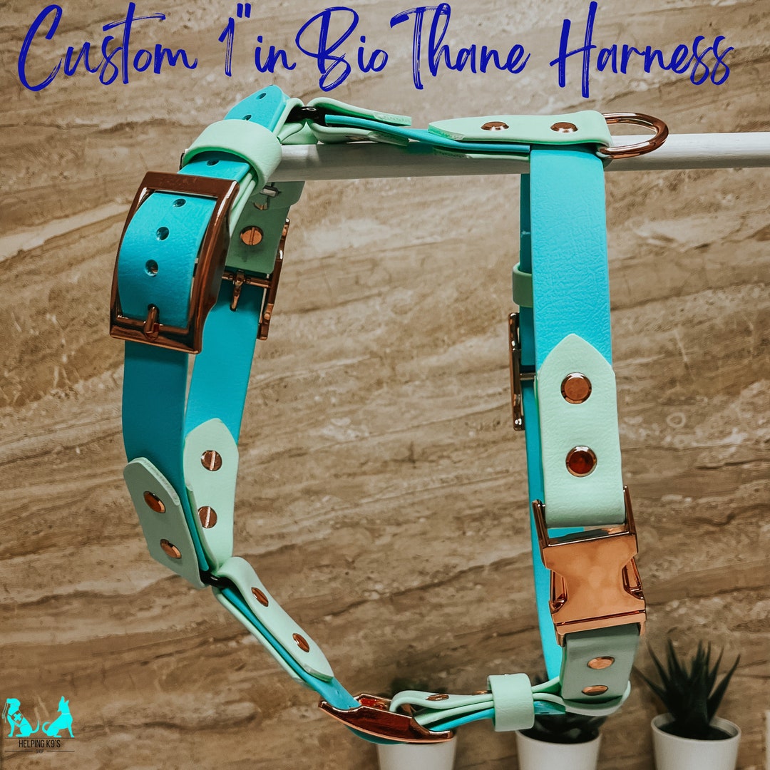 Custom 1 in USA Biothane Harness, Waterproof, Multipurpose Dog Harness