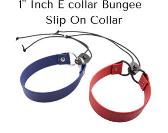 1" in Waterproof BioThane E-Collar with Bungee: Fits Dogtra, Garmin, E-Collar Technologies