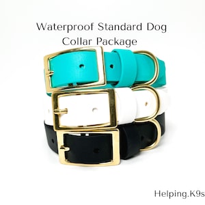 Biothane Dog Collar Set: USA-Made Waterproof Adjustable Bundle