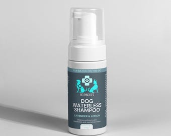 Organic Dry Shampoo for Dogs - Water-Free Pet Cleaner, Quick Cleaning, Odor Free, Gentle on Fur