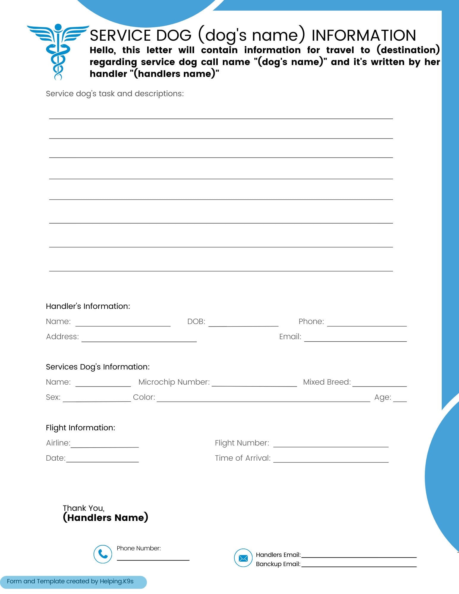 Customizable Service Dog Flight Letter Template Digital Print Email - Etsy customizable-service-dog-flight-letter-template-digital-print-email-etsy