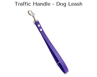 Waterproof Biothane Short Leash Handle: Traffic Dog Leash Extender