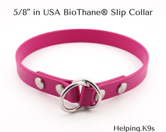 5/8" in Slip Collar Waterproof, Custom Collar, USA BioThane Slip Collar, Waterproof Dog Collar