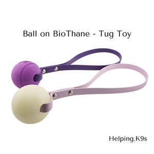 Bola com biotano, brinquedo de puxar, brinquedo de engajamento com o adestrador, recompensa de brinquedo, bola de puxar, recompensa para cão de trabalho, recompensa para cão esportivo, bola com corda