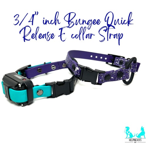 3/4 Inch Quick Release Bungee E Collar USA Biothane Etsy