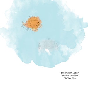 The West Wing Poster Print Watercolor Goldfish