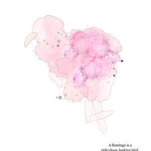 The West Wing Poster Print Watercolor Flamingo