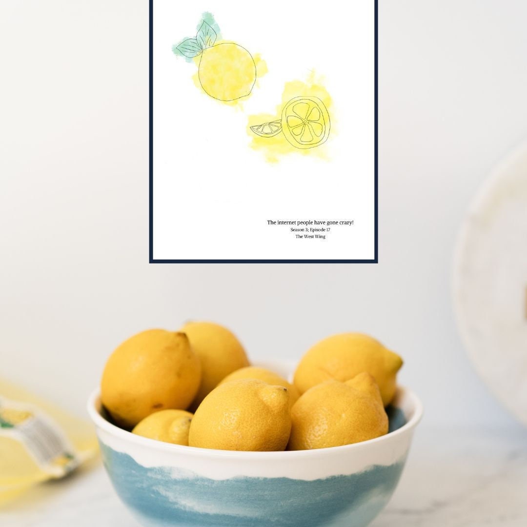 The West Wing Poster Print Watercolor Lemon Lyman - Etsy