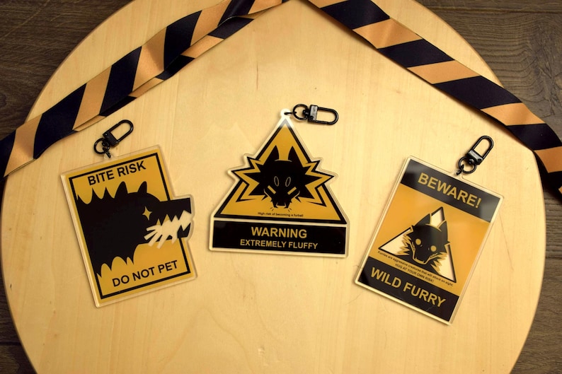 Fursuit Warning Badges - Etsy