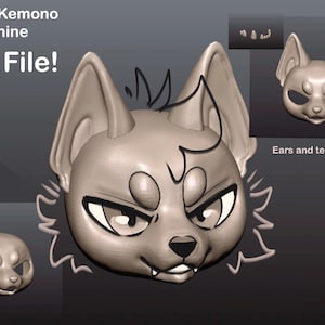 Wściekły psi kostium futrzany Kemono, baza STL