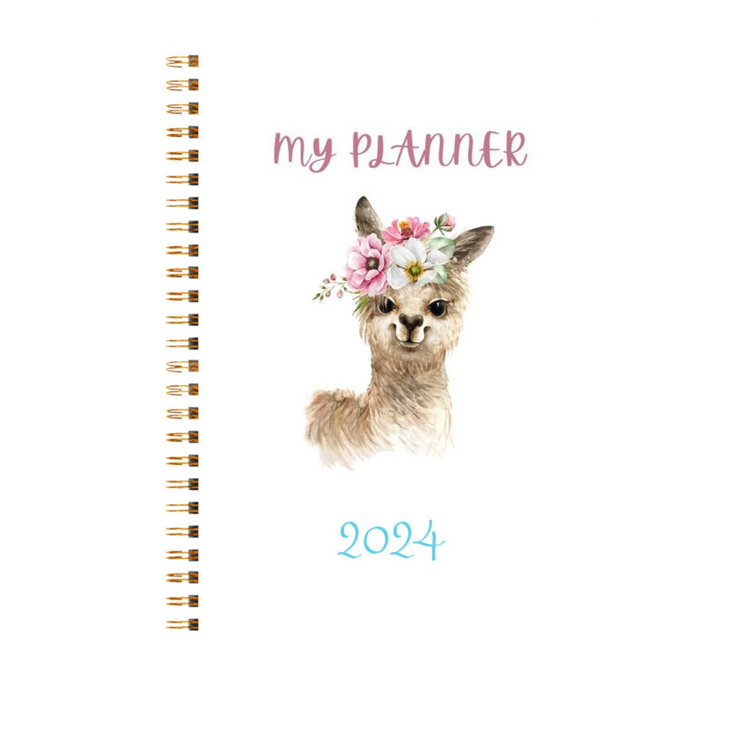 2024 Llama Planner, Cute Planner, Cute Llama Planner, Cute Llama Gift