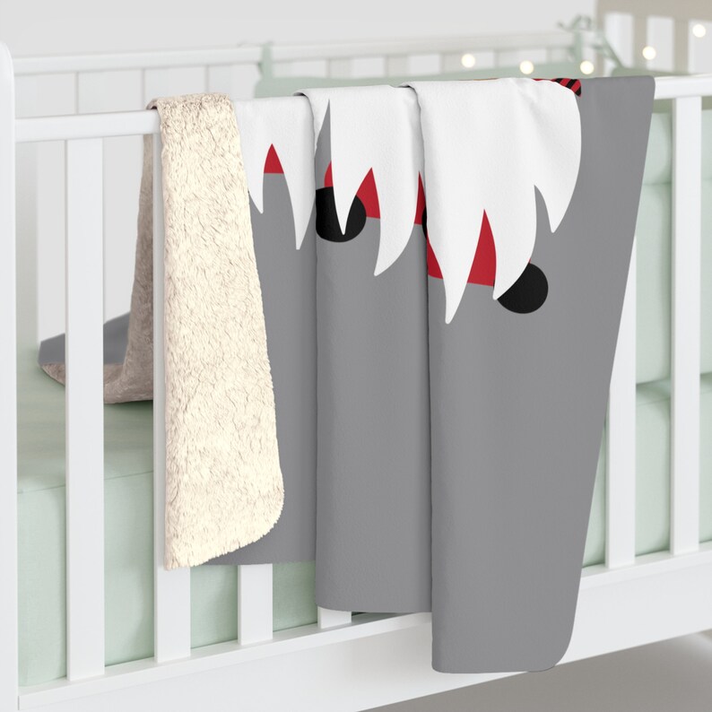 Christmas Gnome Sherpa Fleece Blanket, Christmas Blanket, Cute Gnome