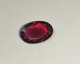 Natural Red purplish Rubillitee Garnet Top Quality Loop Clean Size 19×12×6 Best For Pendents Rings 9.15 CT Piece Oval