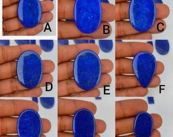 AAA+ Natural Lapis Lazuli Cabochon Gemstone Amazing Pieces Shape Ovals Pear Pendent Size Making For Jewelry Macrame Necklace Pendant Etc!