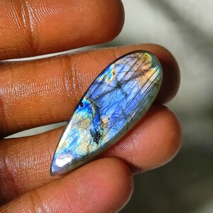 Naturalny labradoryt Cabochone Multi Flash Kształt Gruszki - 35×13×5Wykonywanie biżuterii