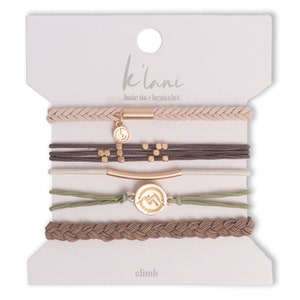 The Best Hair-tie Bracelets Our CLIMB set includes 5 bracelets in beautiful summery neutrals, that also double as the best hair tie image 2