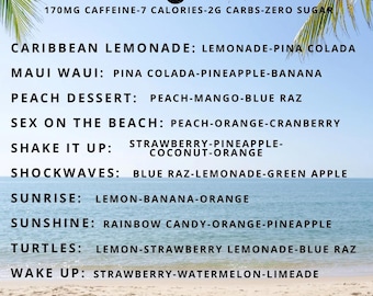 Hello Summer Themed Loaded Tea 10 Pack: Sugar Free,  Flavored Green Tea Mix