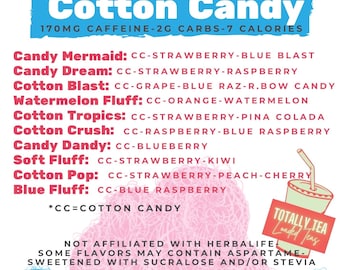 Cotton Candy Themed Loaded Tea 10 pack Variety Zero Sugar