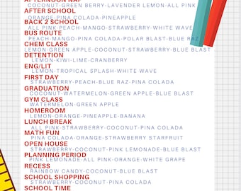 Back 2 School Themed Loaded Tea Kit, 20 Flavor Variety Pack Sugar Free