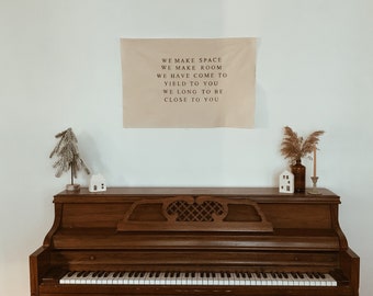 CUSTOM 20 WORD // hand-painted canvas banner