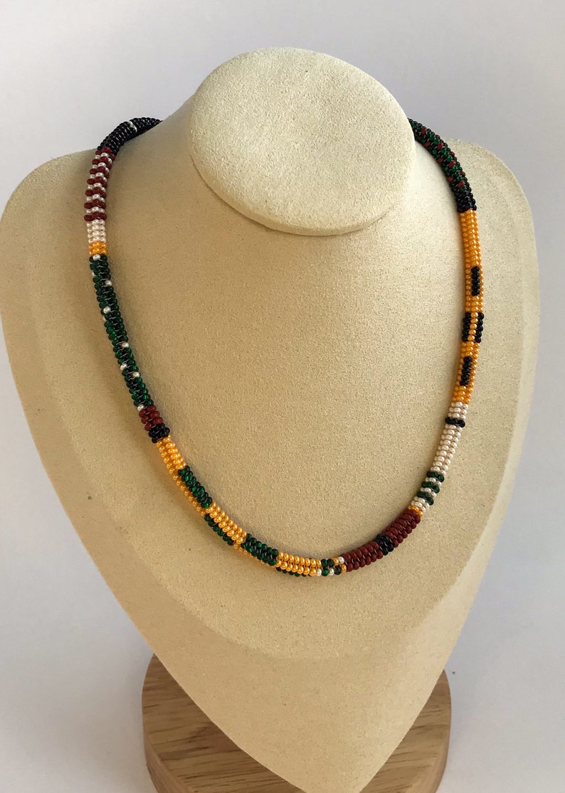 Summer Rope Necklace Bright Statement Neckalace Handmade Necklace ...