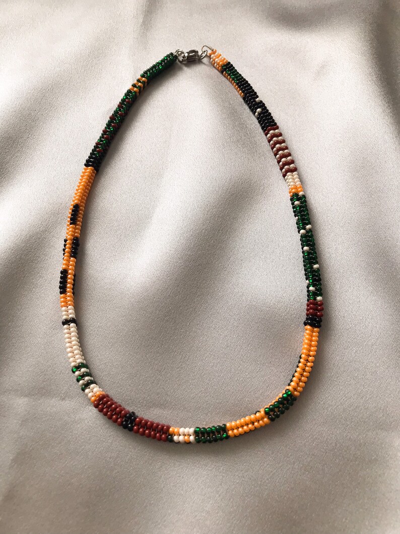 Summer Rope Necklace Bright Statement Neckalace Handmade Necklace ...