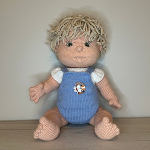 Baby boy doll, Handmade stuffed doll, Flexible hand and leg and head doll, Removable cloth toy, Cute boy toy, Baby gift, Kid toy, Kids toys
