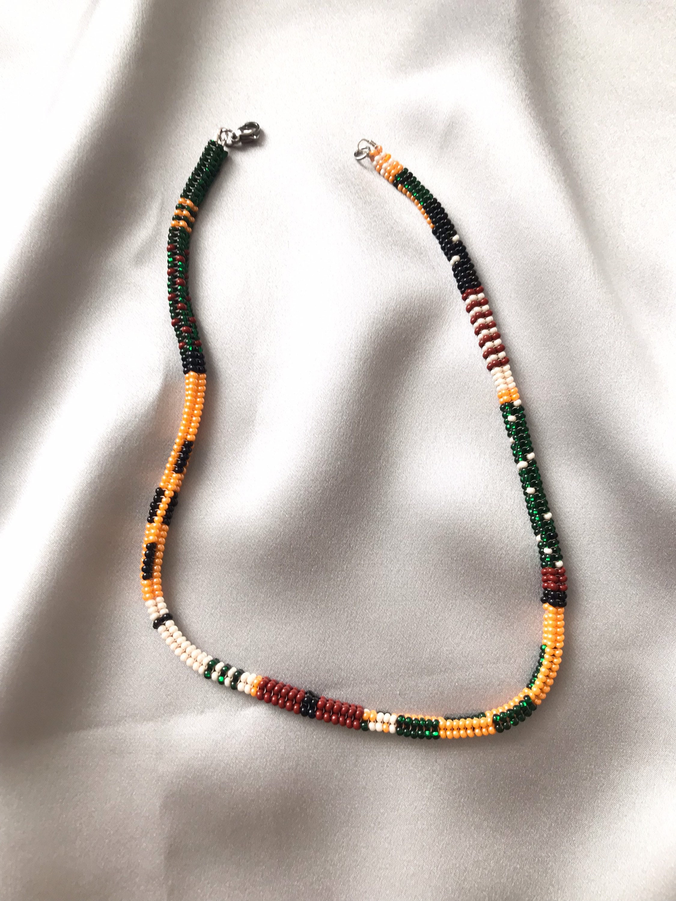 Summer Rope Necklace Bright Statement Neckalace Handmade Necklace ...