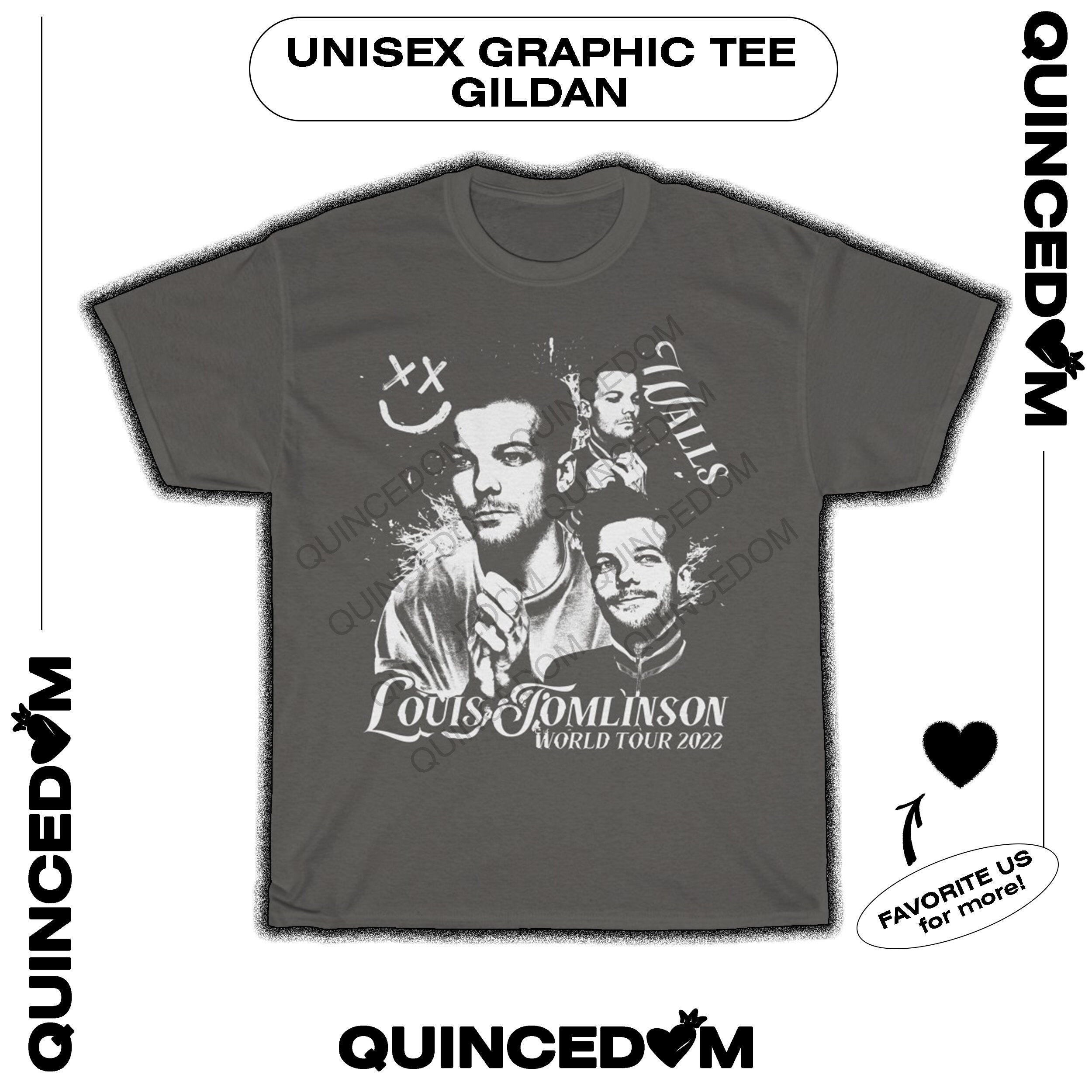 GabrielshopID Louis Tomlinson World Tour Design Top Tee Vintage Unisex T-Shirt , Long Sleeve , Sweatshirt Retro T-Shirt