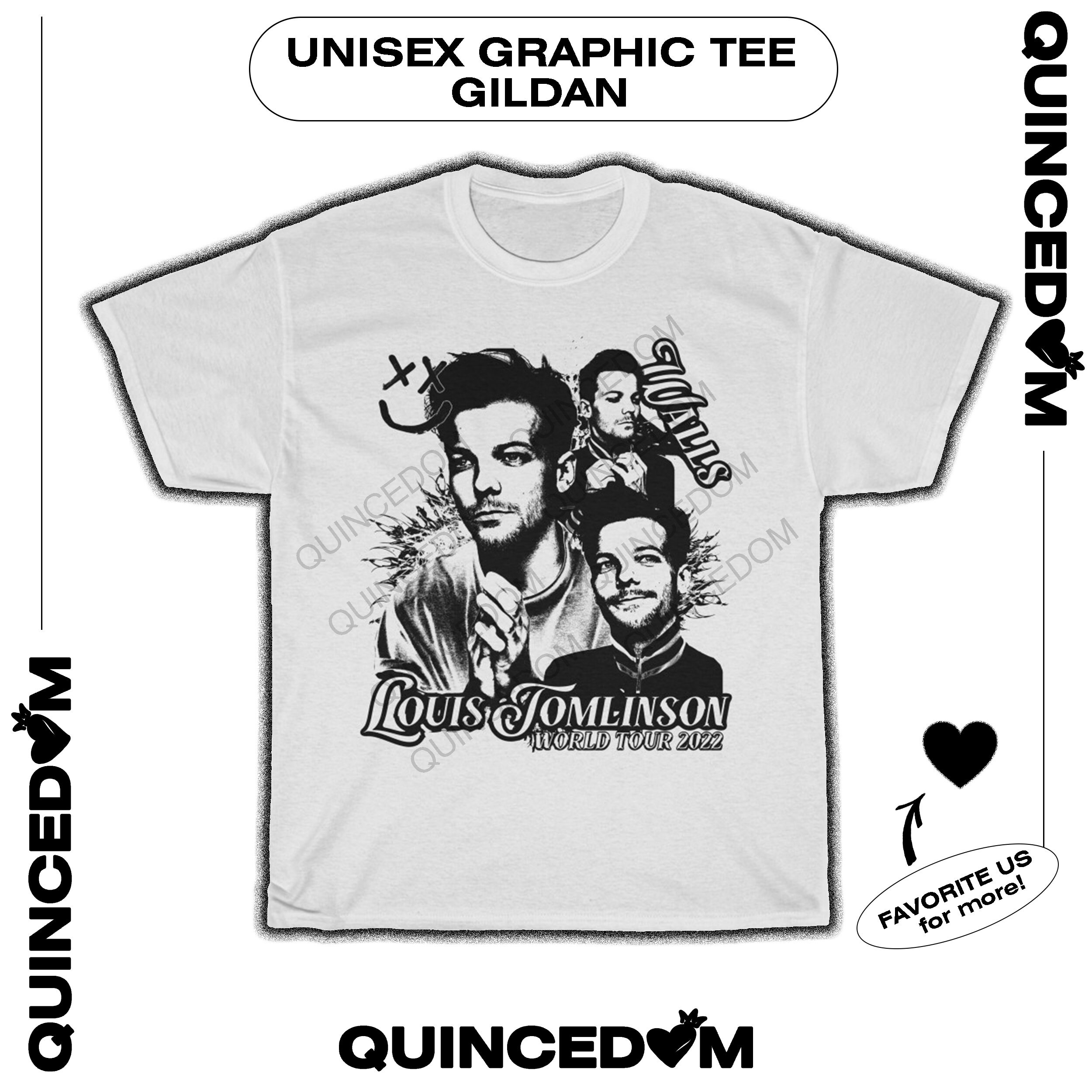 GabrielshopID Louis Tomlinson World Tour Design Top Tee Vintage Unisex T-Shirt , Long Sleeve , Sweatshirt Retro T-Shirt