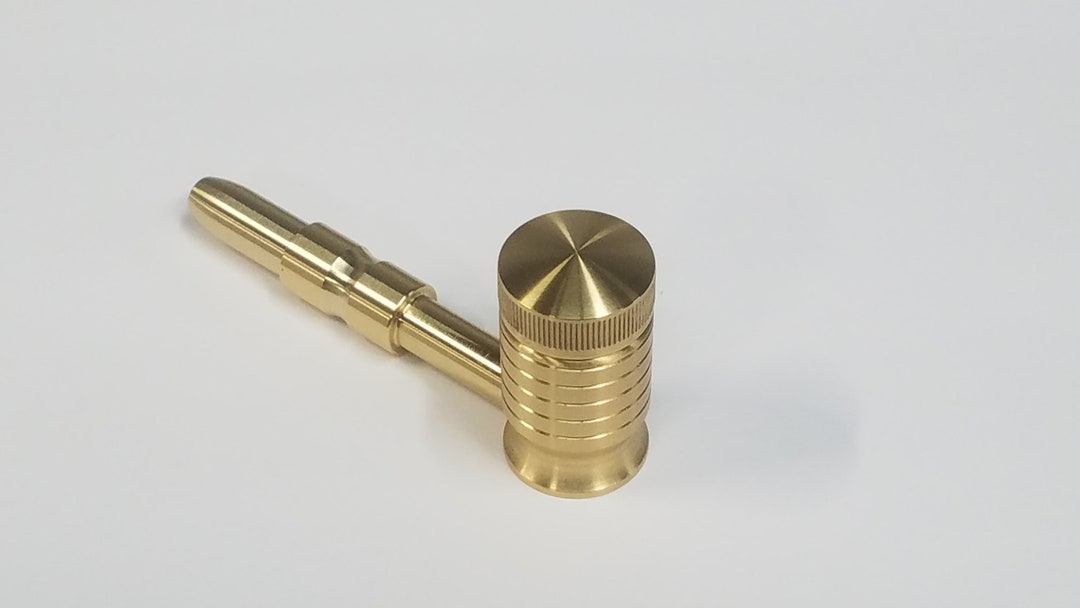 Metal Tobacco Smoking Pipe Solid Brass Bowlsolid Brass Cap & Stem made