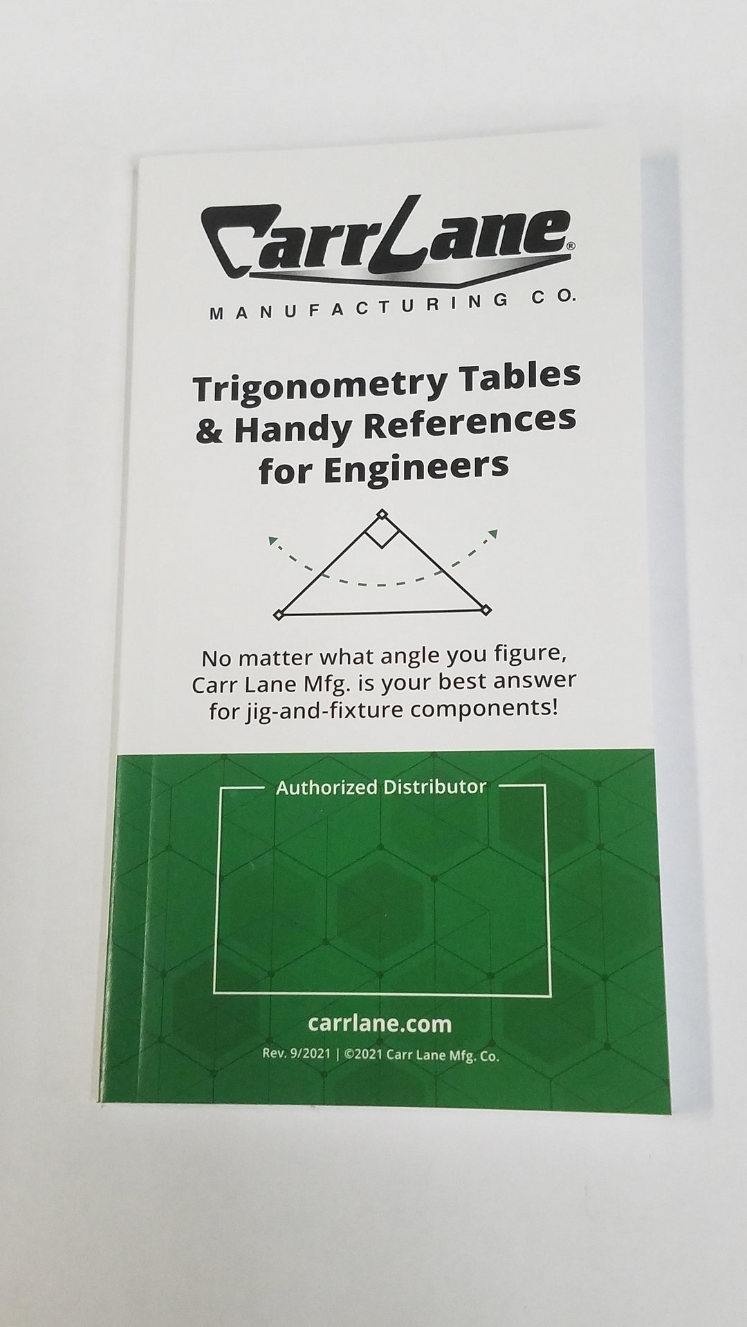 Trigonometry Tables and Handy References for Engineers & Machinists New